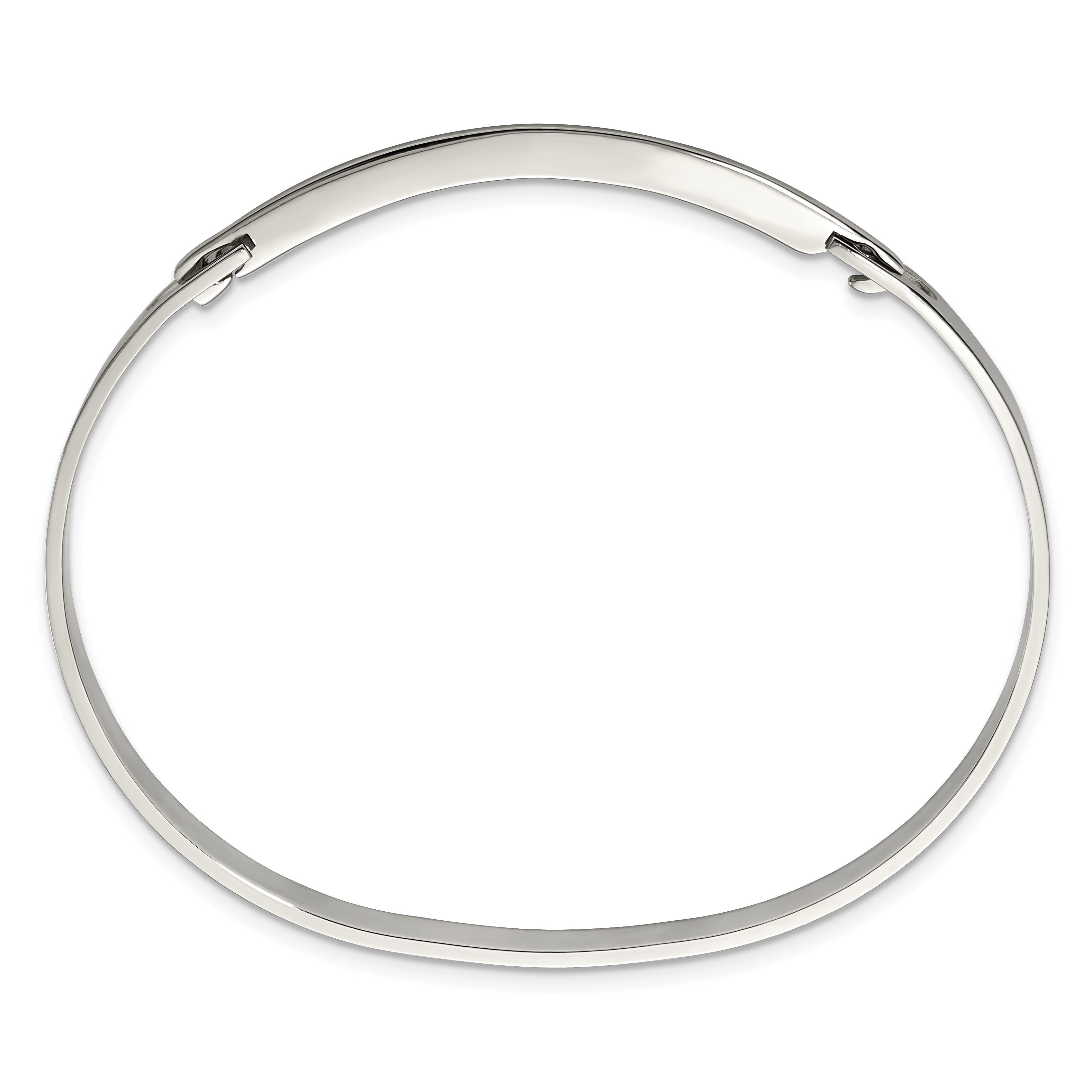 Chisel Stainless Steel Polished Flexible 4.75mm Bangle