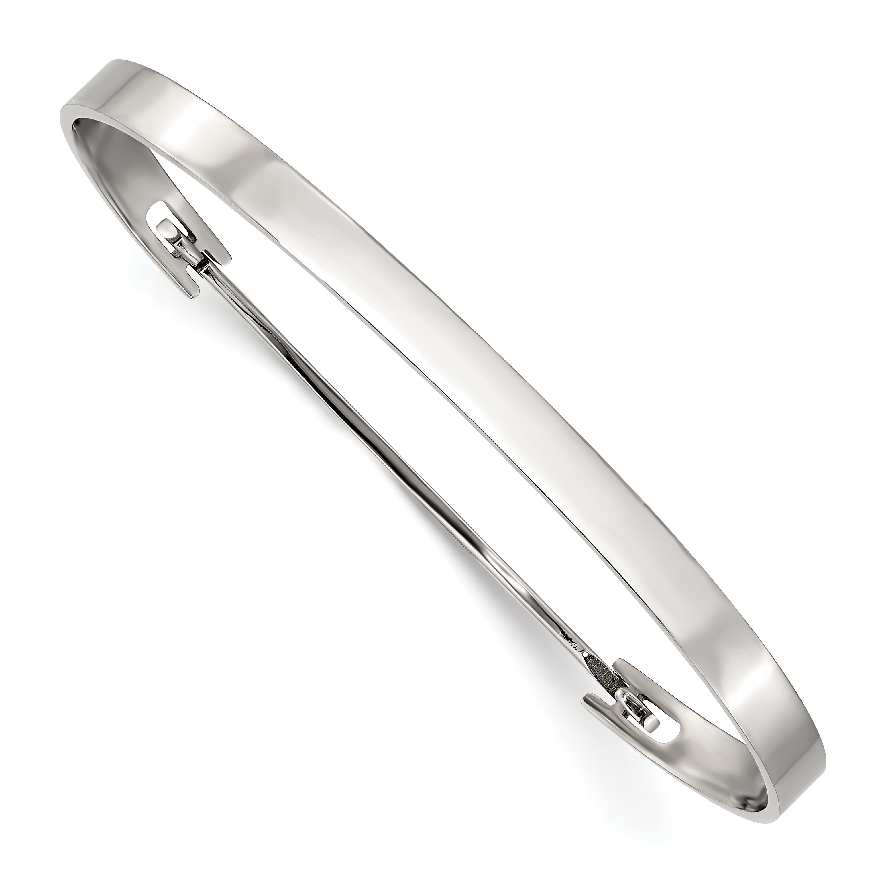 Chisel Stainless Steel Polished Flexible 4.75mm Bangle