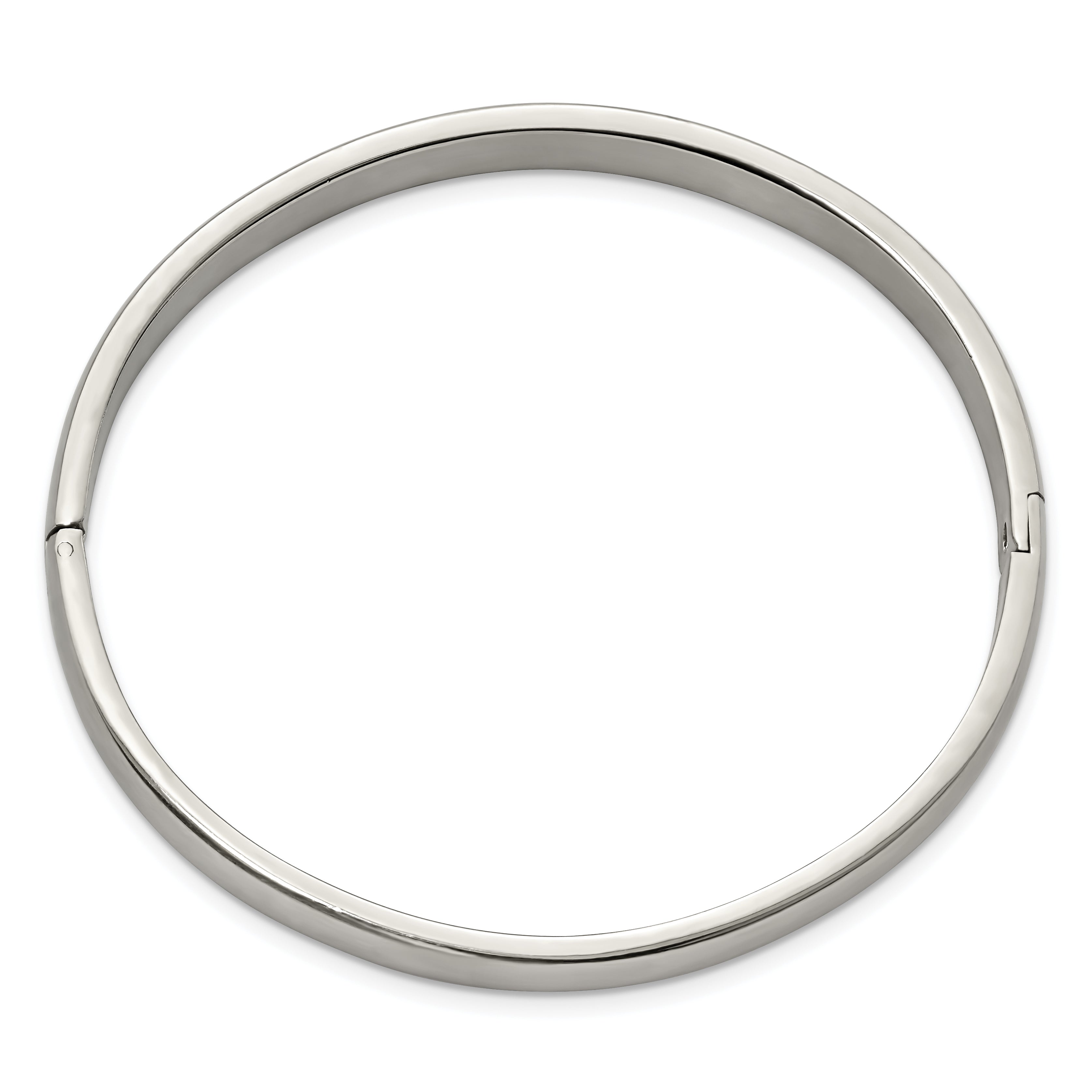 Chisel Stainless Steel Brushed and Polished 8mm Hinged Bangle