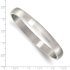 Chisel Stainless Steel Brushed and Polished 8mm Hinged Bangle