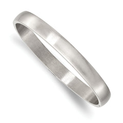 Chisel Stainless Steel Brushed and Polished 8mm Hinged Bangle