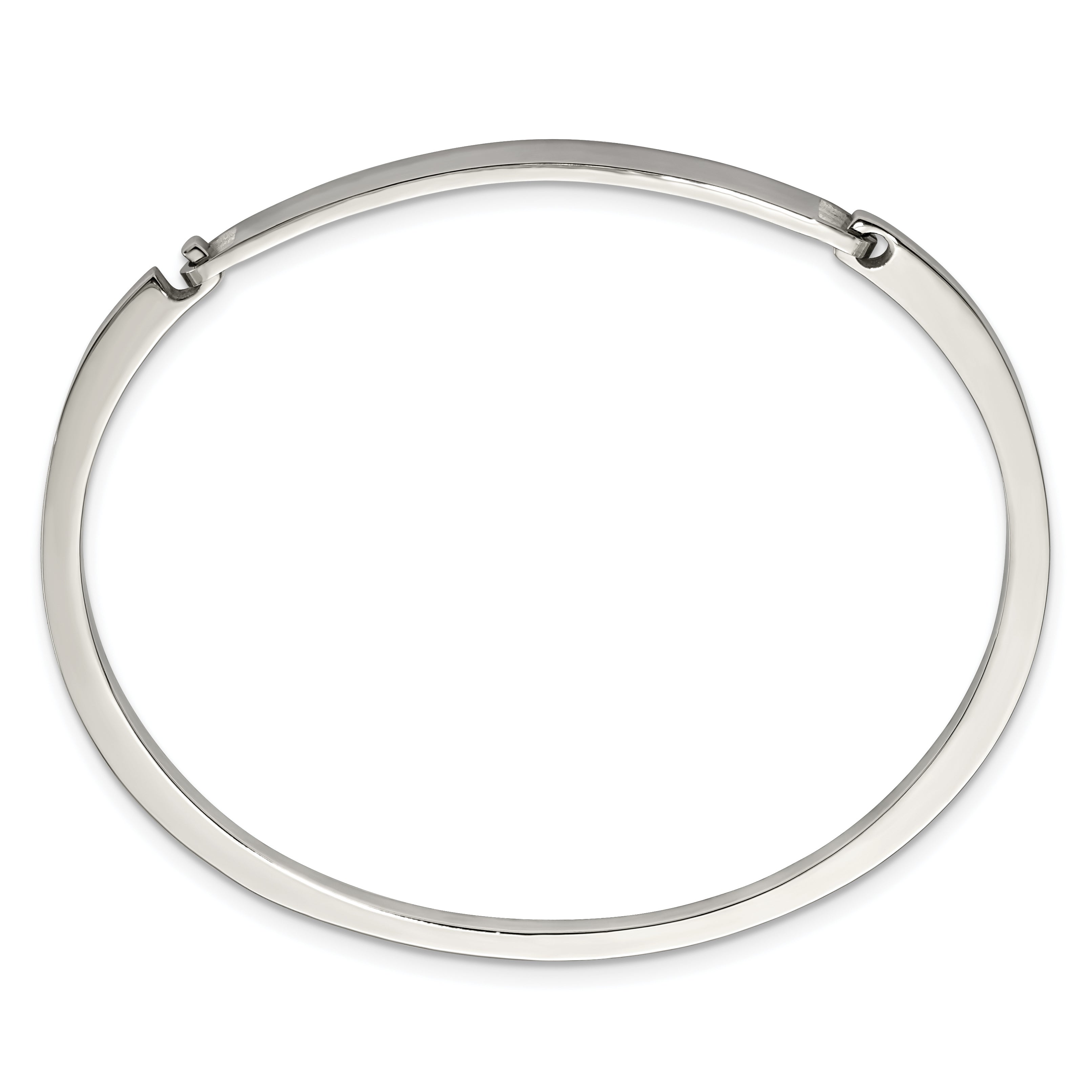 Chisel Stainless Steel Polished 2mm ID Bangle