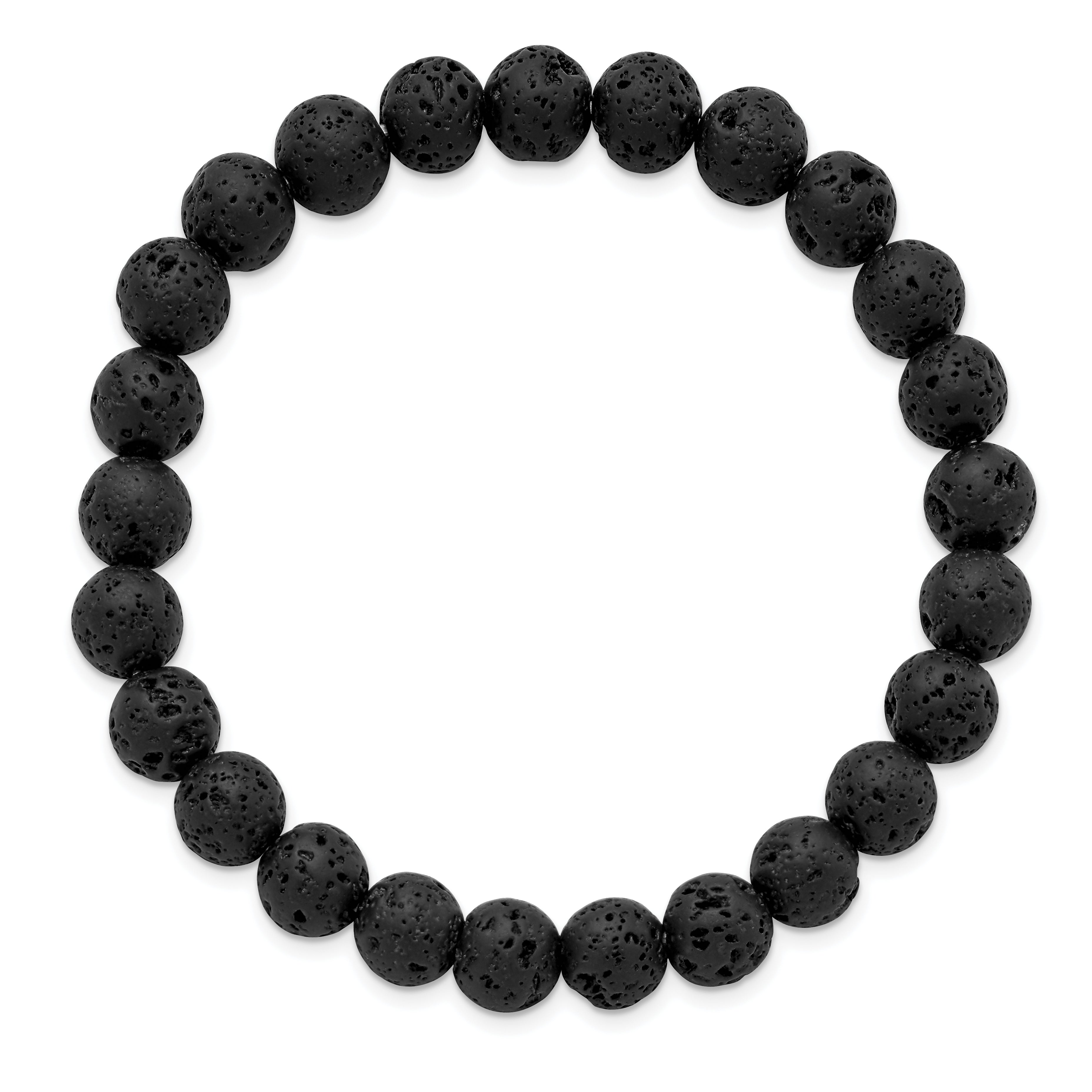 Chisel 8mm Volcanic Rock Agate Beaded Stretch Bracelet