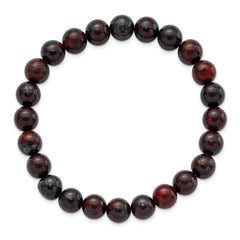 Chisel 8mm Red Agate Beaded Stretch Bracelet