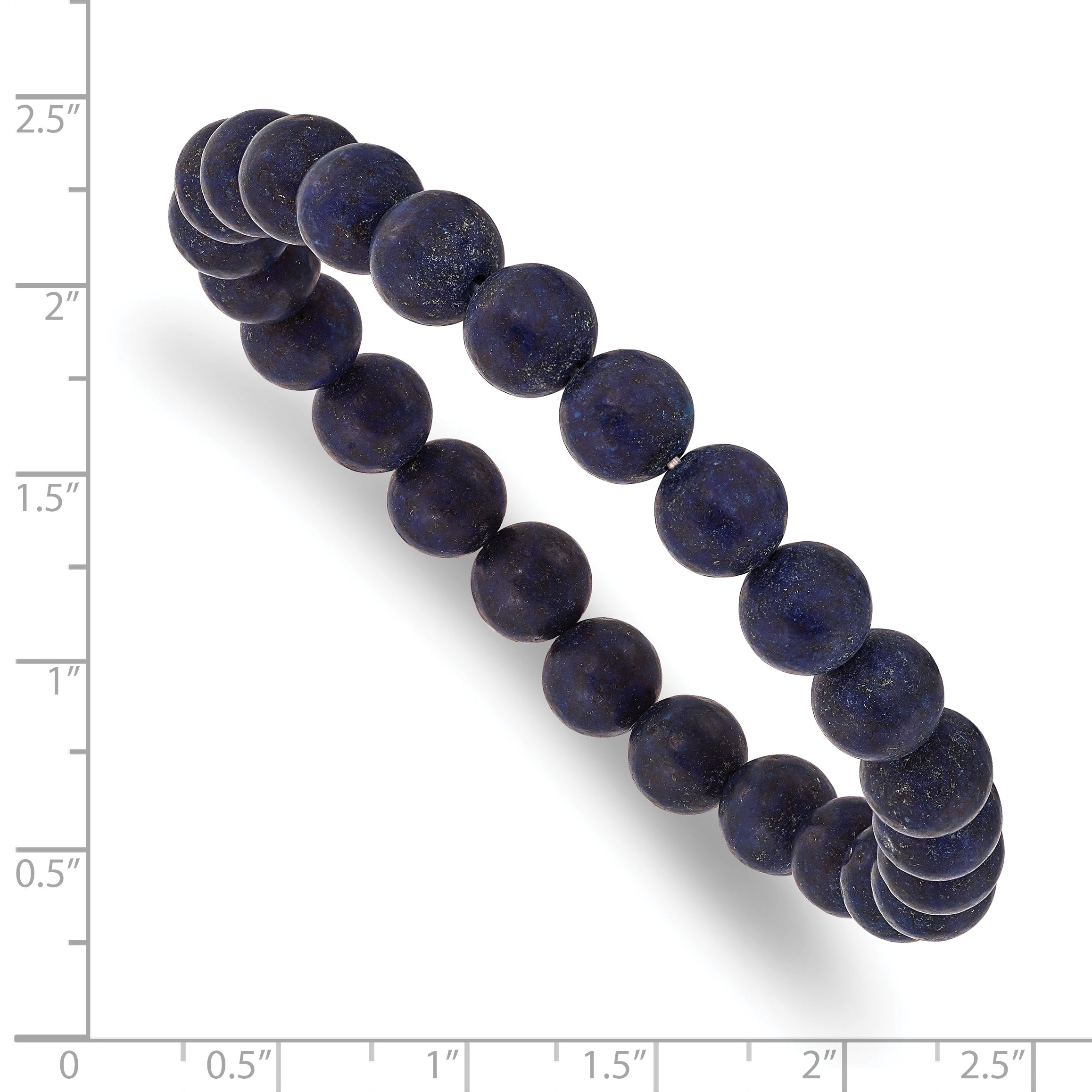 Chisel 8mm Lapis Agate Beaded Stretch Bracelet