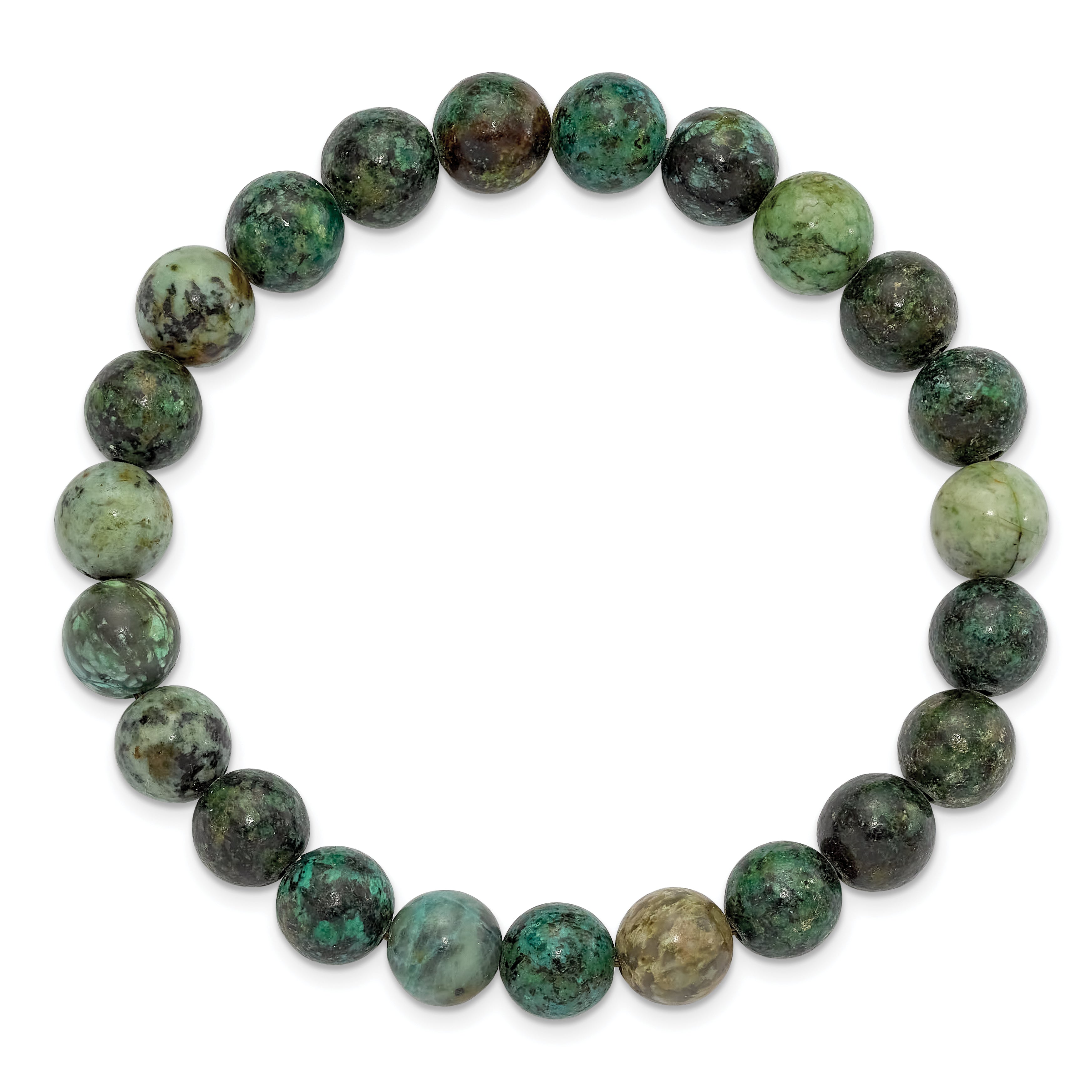 Beaded Stretch African Pine Agate Bracelet