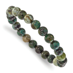 Beaded Stretch African Pine Agate Bracelet