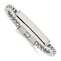 Stainless Steel Polished Heavy Wheat 8.25in ID Bracelet