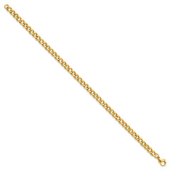 Chisel Stainless Steel Polished Yellow IP-plated 5mm 8.5in  Curb Chain Bracelet