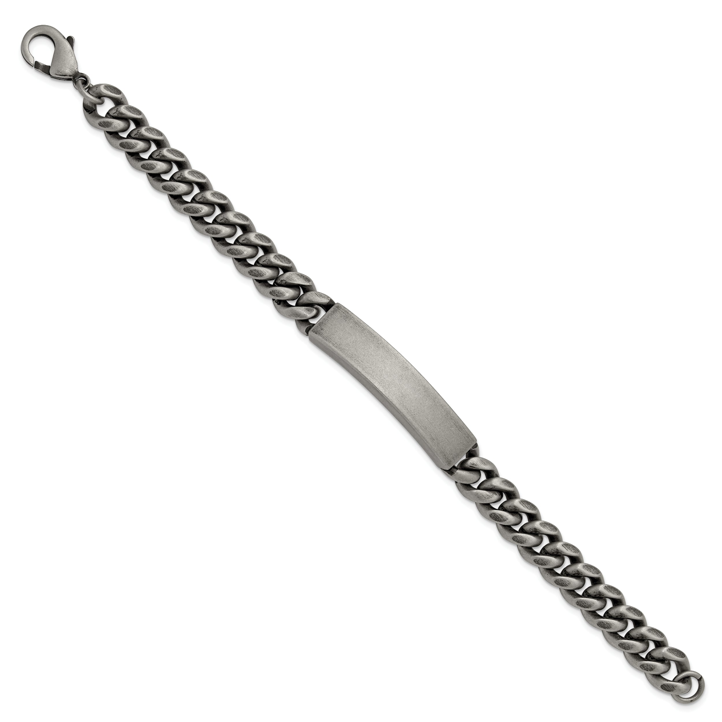 Chisel Stainless Steel Antiqued and Brushed 10mm 8.5 inch ID Bracelet