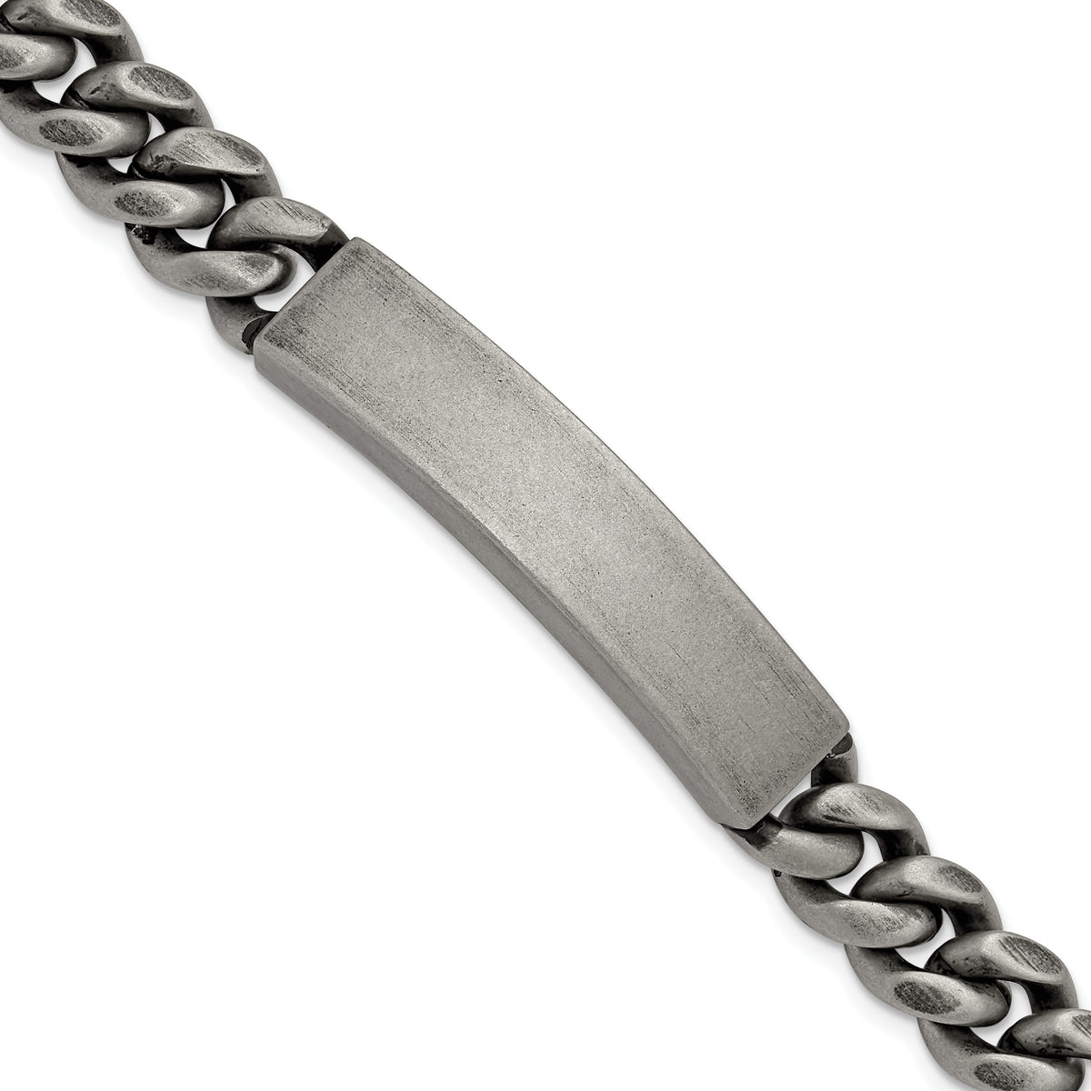 Chisel Stainless Steel Antiqued and Brushed 10mm 8.5 inch ID Bracelet