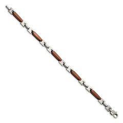 Chisel Stainless Steel Polished Brown IP-plated 8.25 inch Bracelet