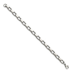 Chisel Stainless Steel Polished 8 inch Square Link Bracelet