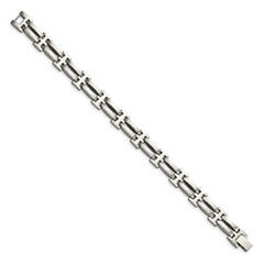 Chisel Stainless Steel Polished 8.5 inch Link Bracelet