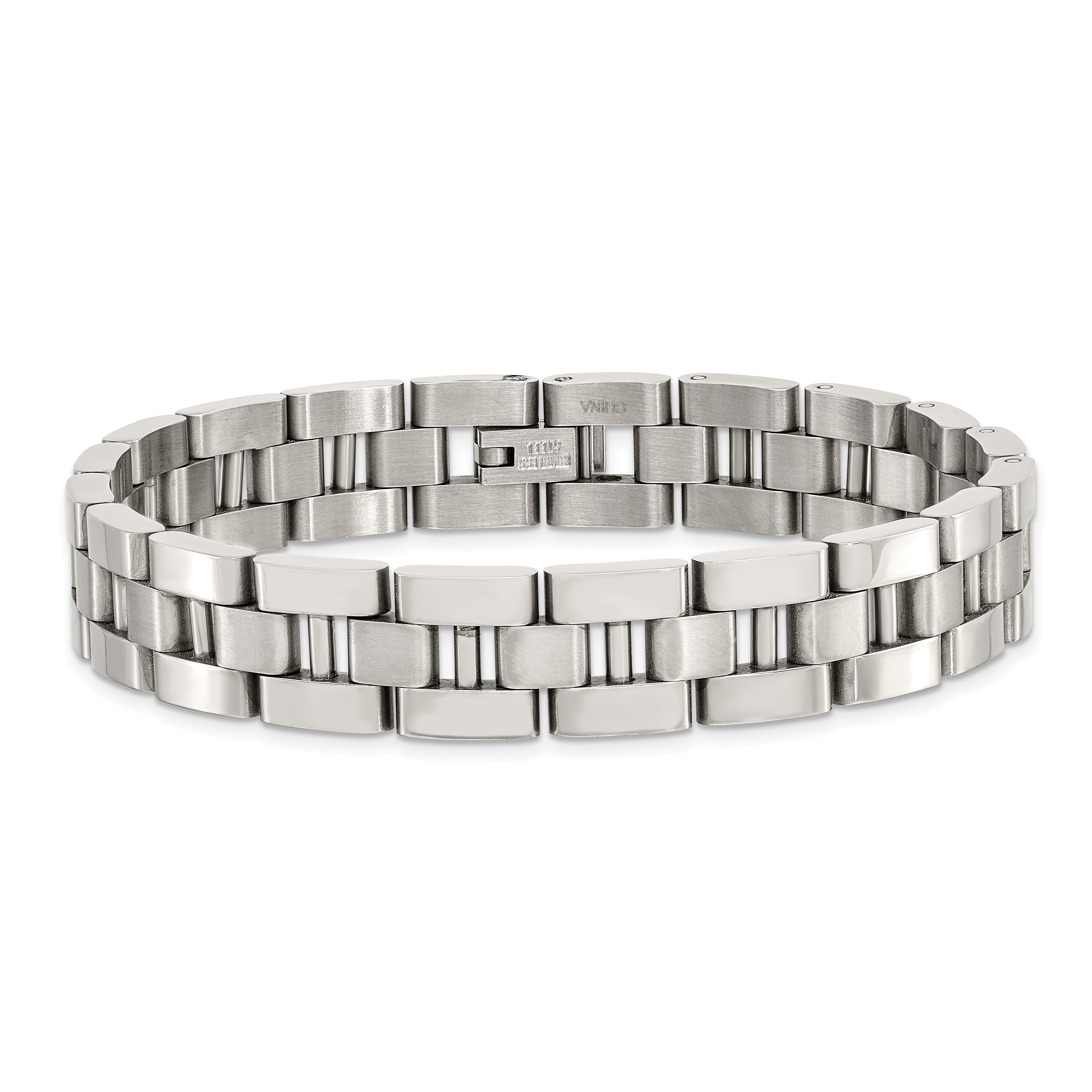 Chisel Stainless Steel Polished 8.5 inch Link Bracelet