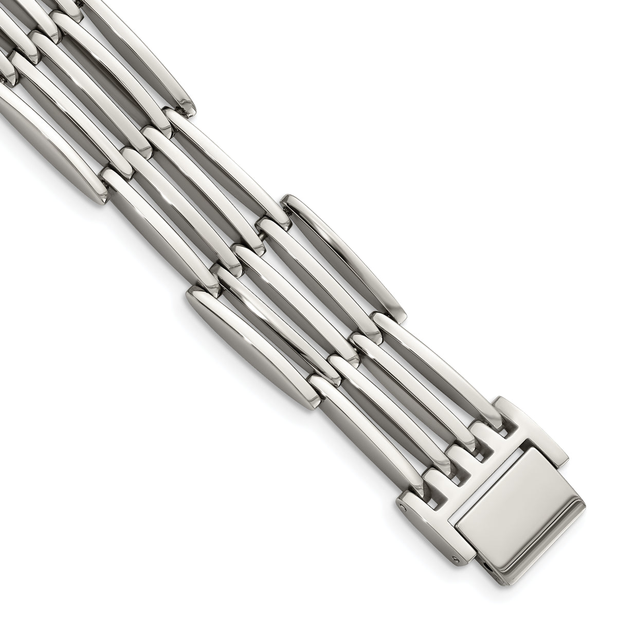 Chisel Stainless Steel Polished 8.5 inch Link Bracelet