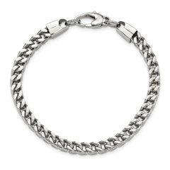 Chisel Stainless Steel Polished 9 inch Franco Link Bracelet