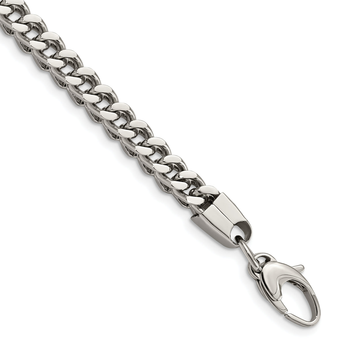 Chisel Stainless Steel Polished 9 inch Franco Link Bracelet