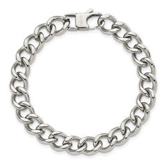 Chisel Stainless Steel Polished 8.5 inch Curb Bracelet