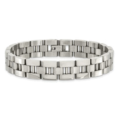 Chisel Stainless Steel Brushed and Polished 8.25 inch Open Link Bracelet