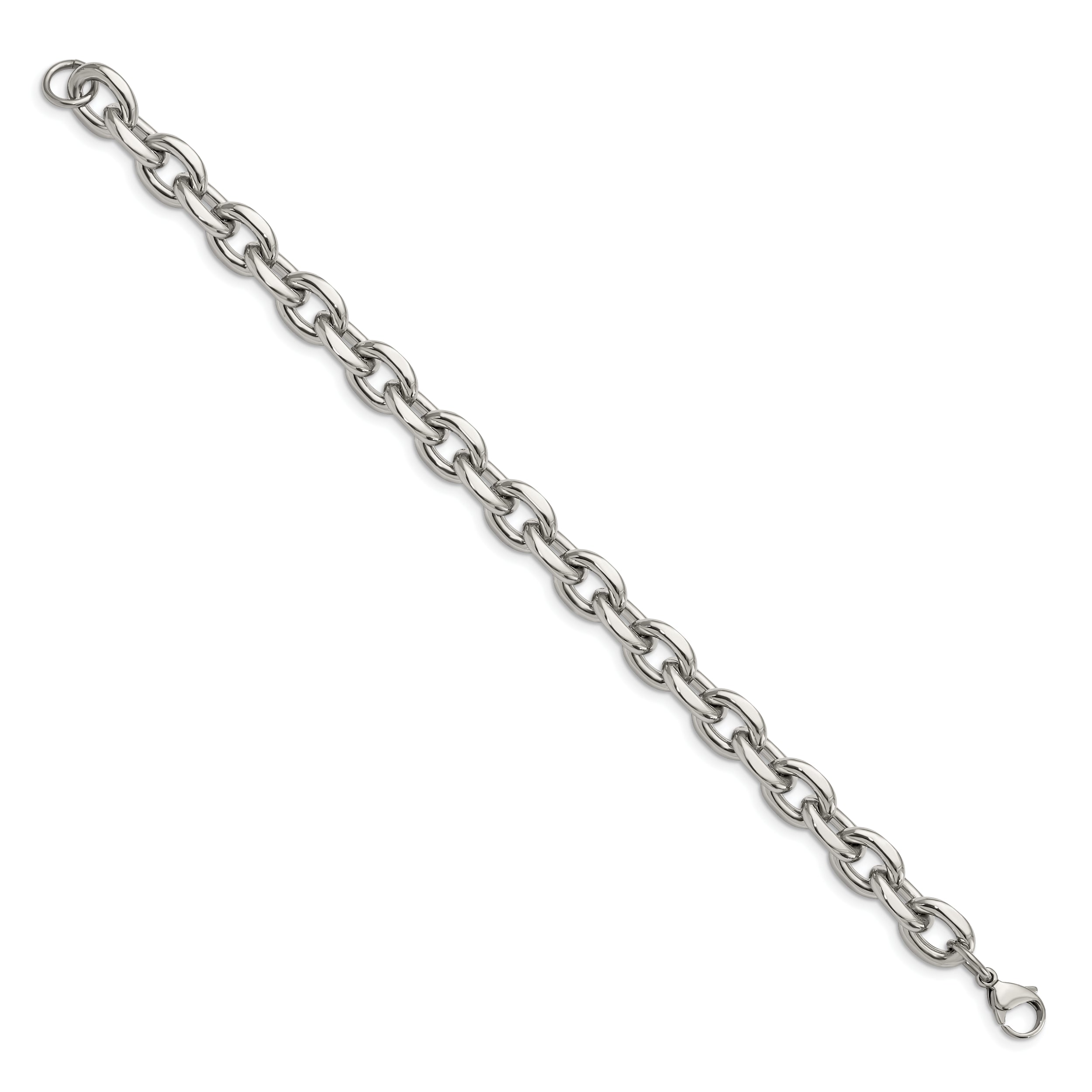 Chisel Stainless Steel Polished 9 inch Cable Link Bracelet