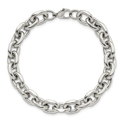 Chisel Stainless Steel Polished 9 inch Cable Link Bracelet