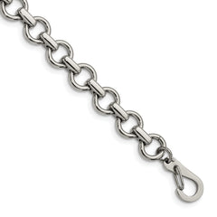 Chisel Stainless Steel Polished 8.25 inch Circle Link Bracelet