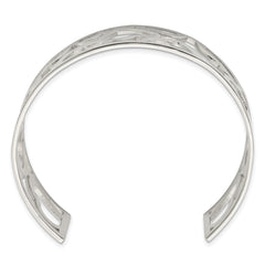 Stainless Steel Polished Hearts Cuff Bangle