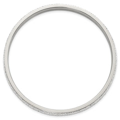 Stainless Steel Polished Crystal Round Slip-on Bangle