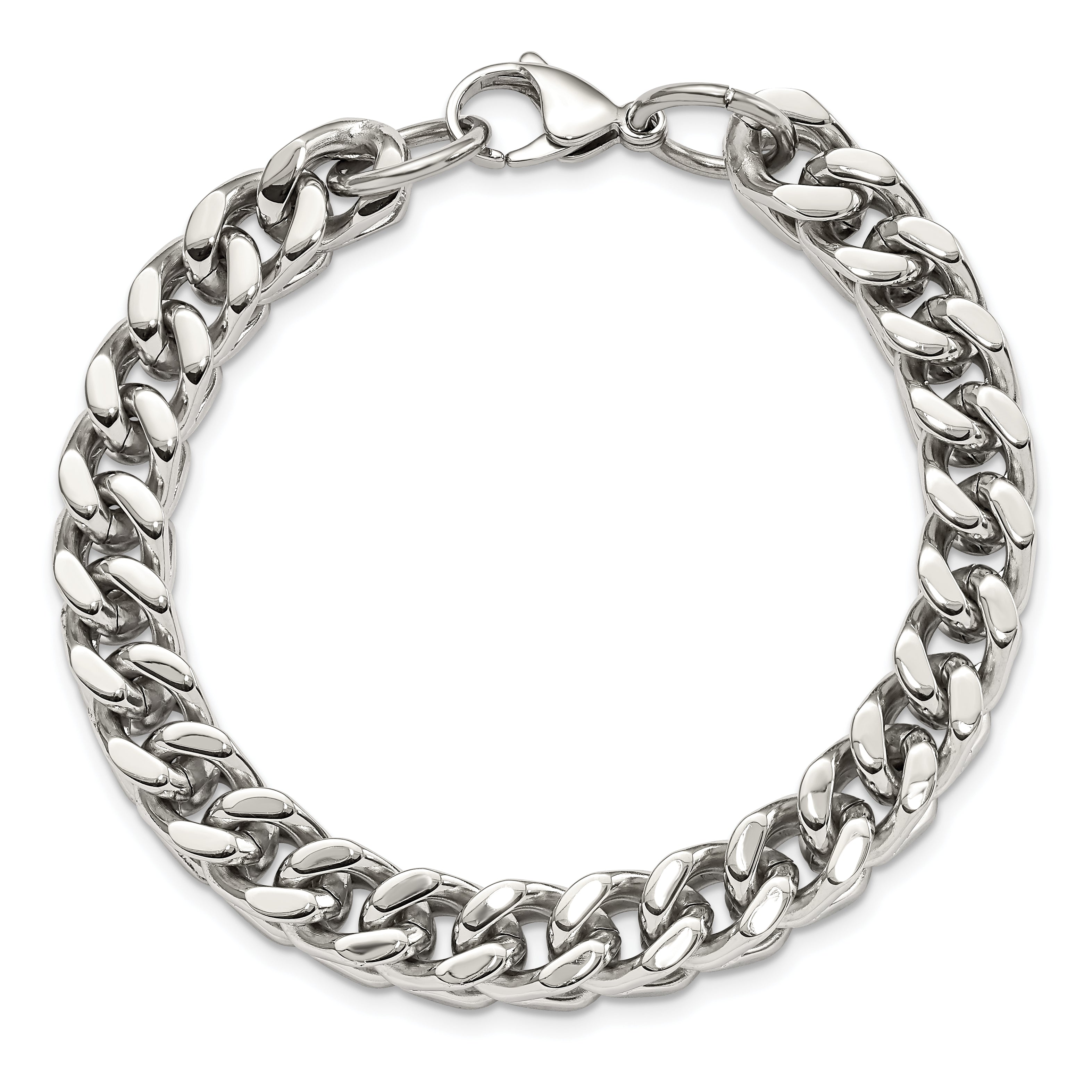 Chisel Stainless Steel Polished 9.5 inch Heavy Wheat Bracelet