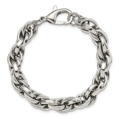 Chisel Stainless Steel Polished 8.5 inch Oval Link Bracelet