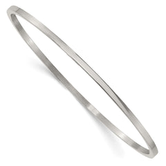 Chisel Stainless Steel Polished 2mm Bangle