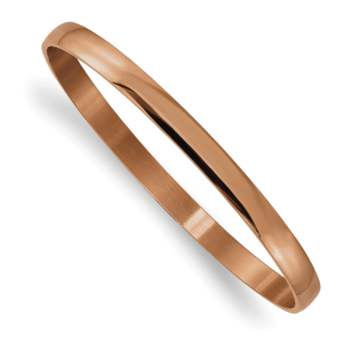 Stainless Steel Polished Brown IP-plated 6mm Bangle