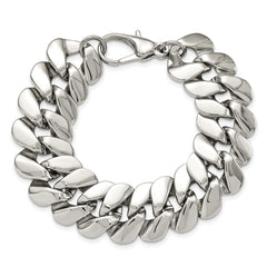 Stainless Steel Polished Oval Link 8.5in Bracelet