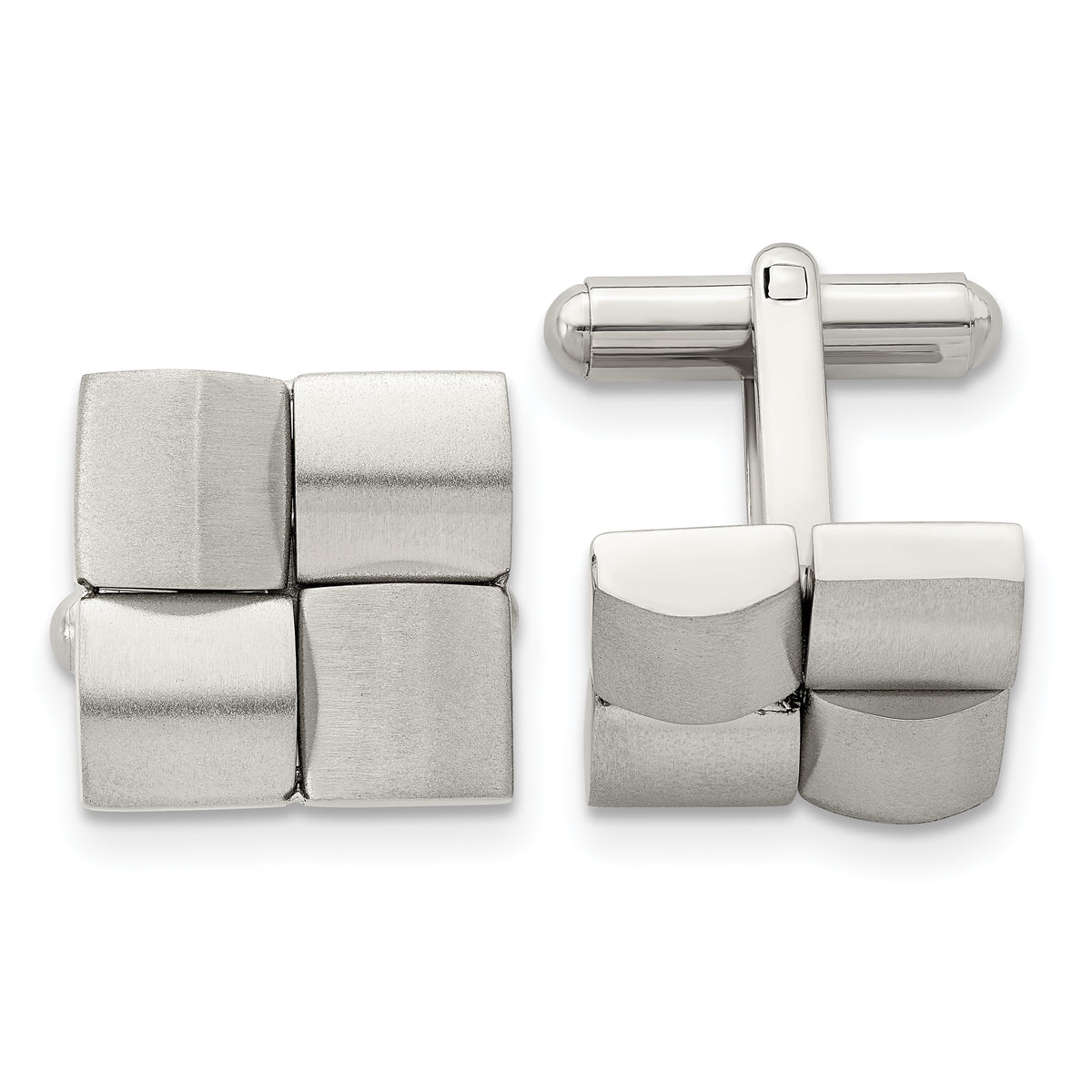 Chisel Stainless Steel Brushed Cufflinks