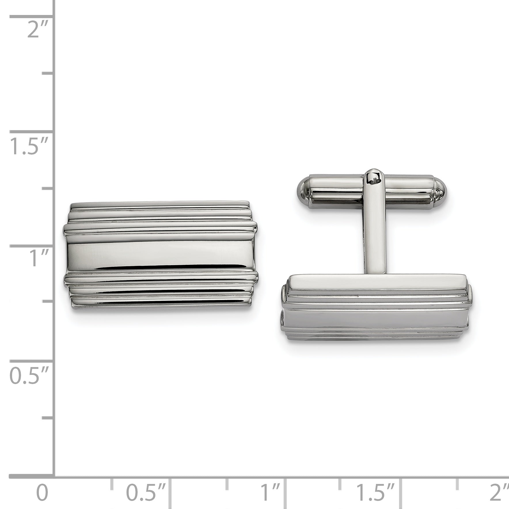 Chisel Stainless Steel Polished Cufflinks