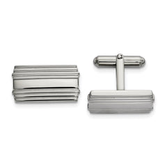 Chisel Stainless Steel Polished Cufflinks