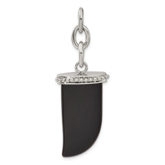 Stainless Steel Onyx Fang Interchangeable Charm Pendant