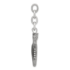 Stainless Steel Antiqued Seahorse Interchangeable Charm Pendant