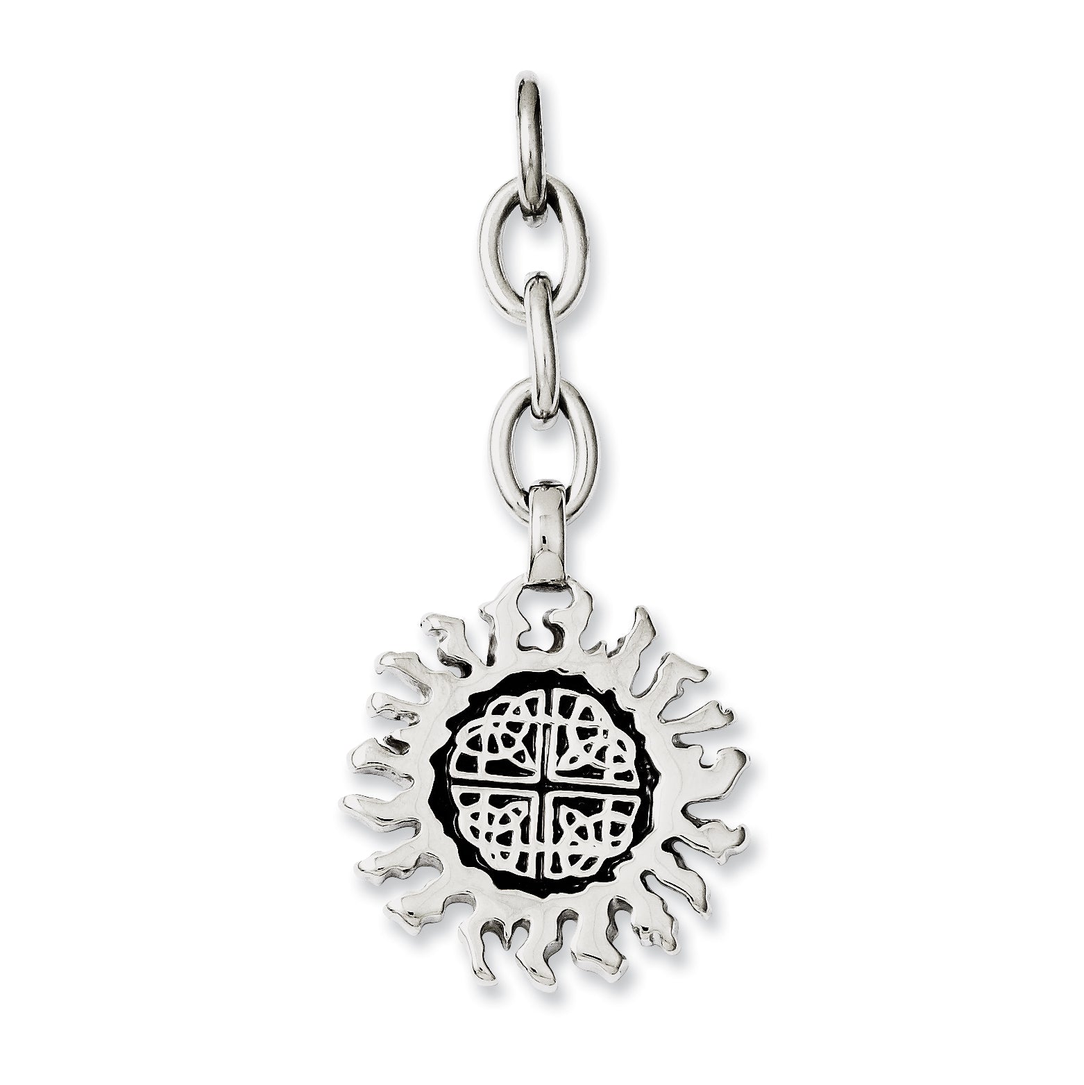 Stainless Steel Celtic Sun Interchangeable Charm Pendant