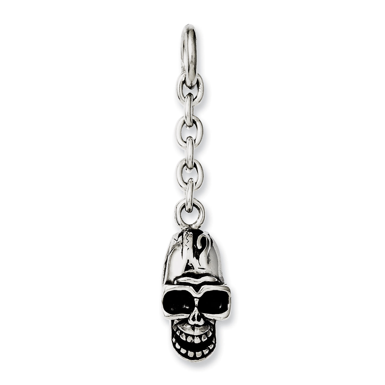 Stainless Steel Skull Interchangeable Charm Pendant