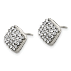 Sophia Jewelers Stainless Steel Crystal Cluster Earrings for Women