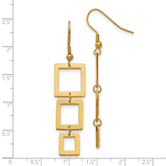 Sophia Jewelers Stainless Steel Gold-Tone Dangle Earrings with Gift Pouch