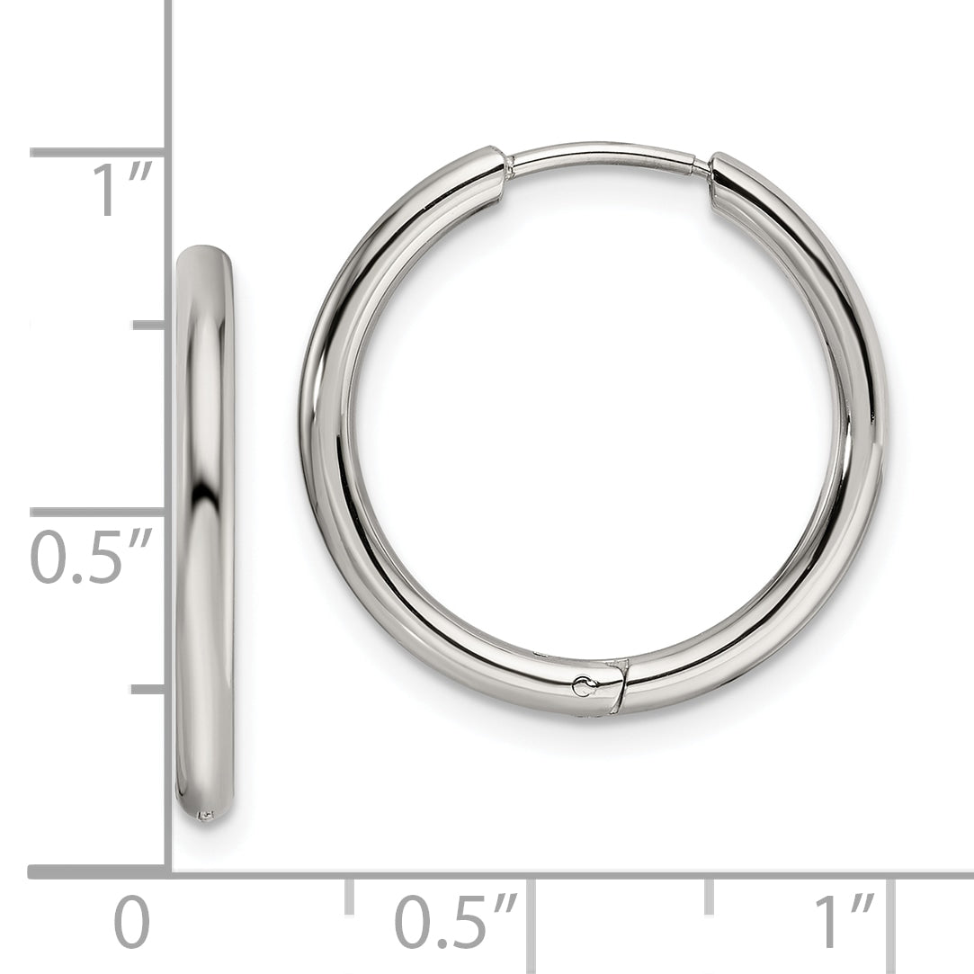 Chisel Stainless Steel Polished 2mm Endless Hinged Hoops