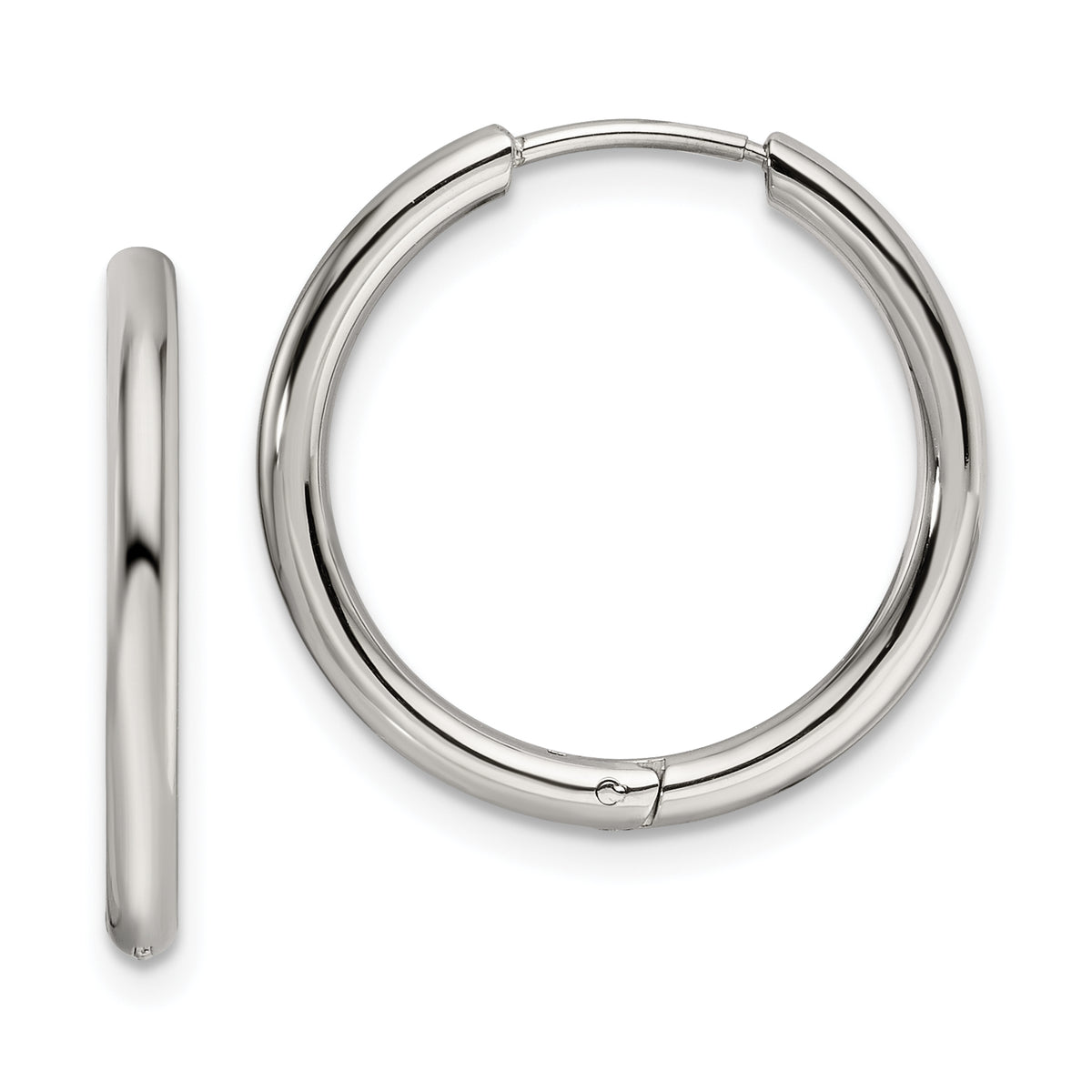 Chisel Stainless Steel Polished 2mm Endless Hinged Hoops