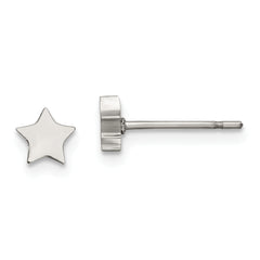 Chisel Stainless Steel Polished Star Post Earrings