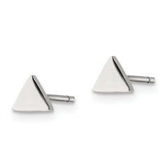 Chisel Stainless Steel Polished Triangle Post Earrings