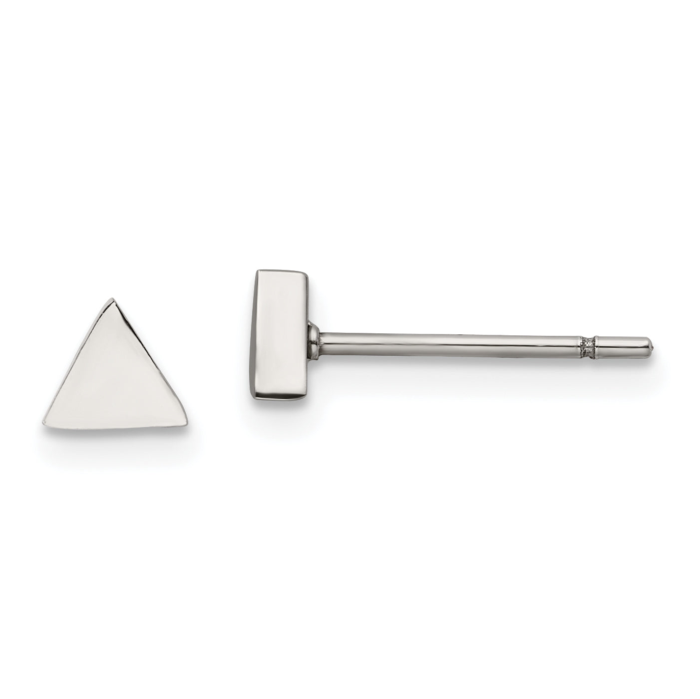 Chisel Stainless Steel Polished Triangle Post Earrings