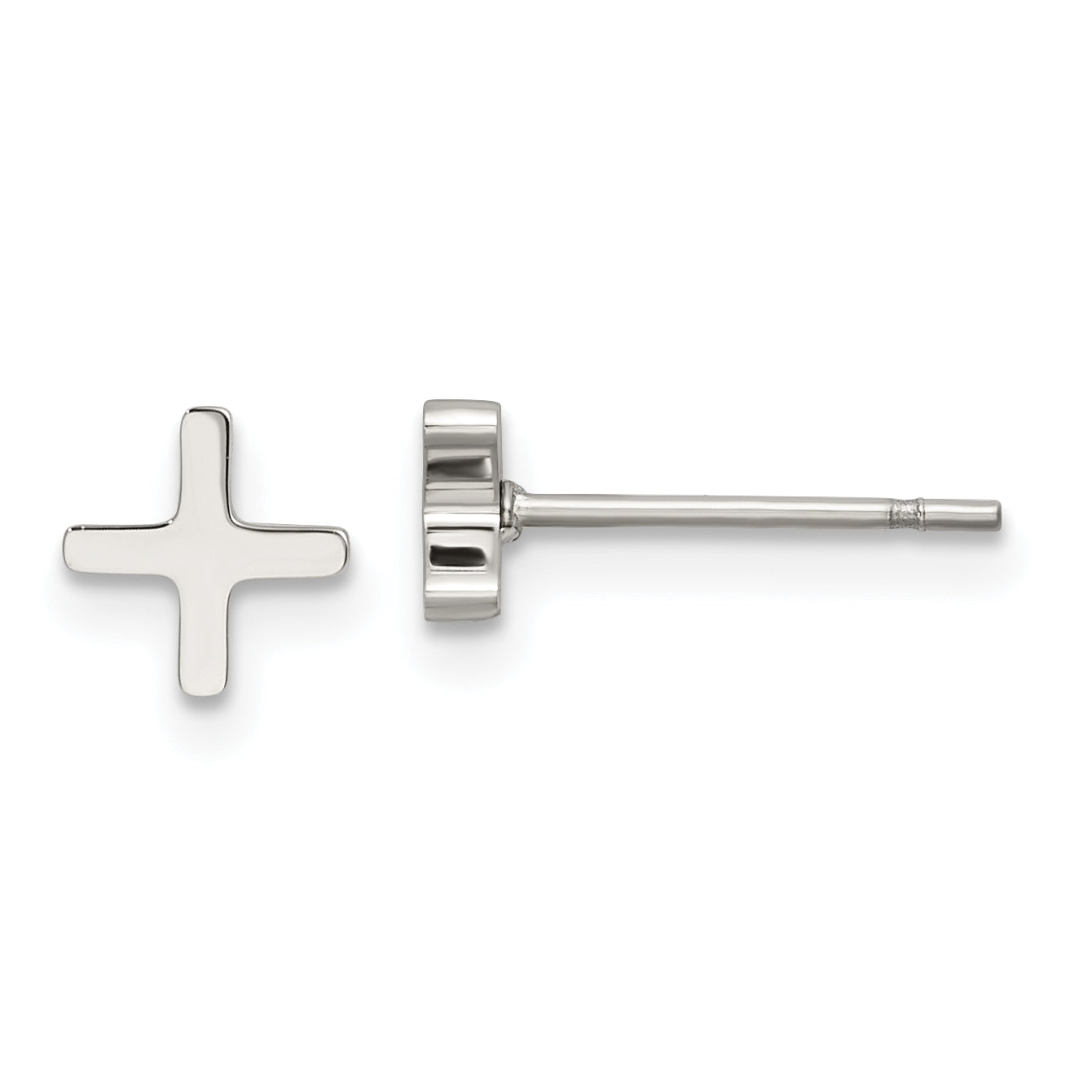 Chisel Stainless Steel Polished X Post Earrings