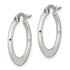 Chisel Stainless Steel Polished 19mm Diameter Hoop Earrings